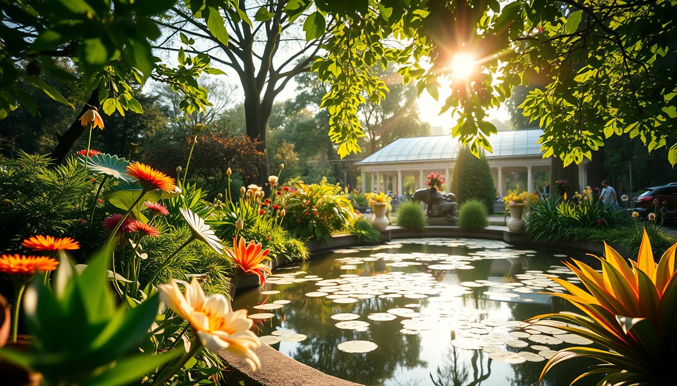 Erholung im botanischen Garten